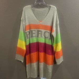 Multicolor V-Neck Sweater